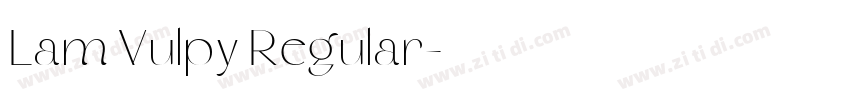Lam Vulpy Regular字体转换